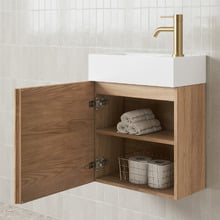 Cali 460mm Wall Hung Single Vanity with Integrated Basin